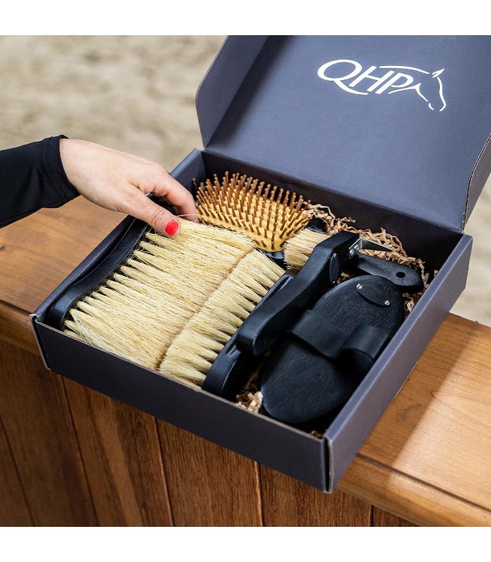 SET CEPILLOS MADERA NEGRO