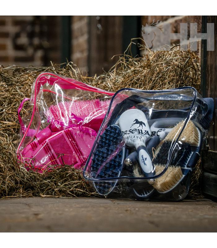 SET CEPILLOS HORSEWARE ROSA